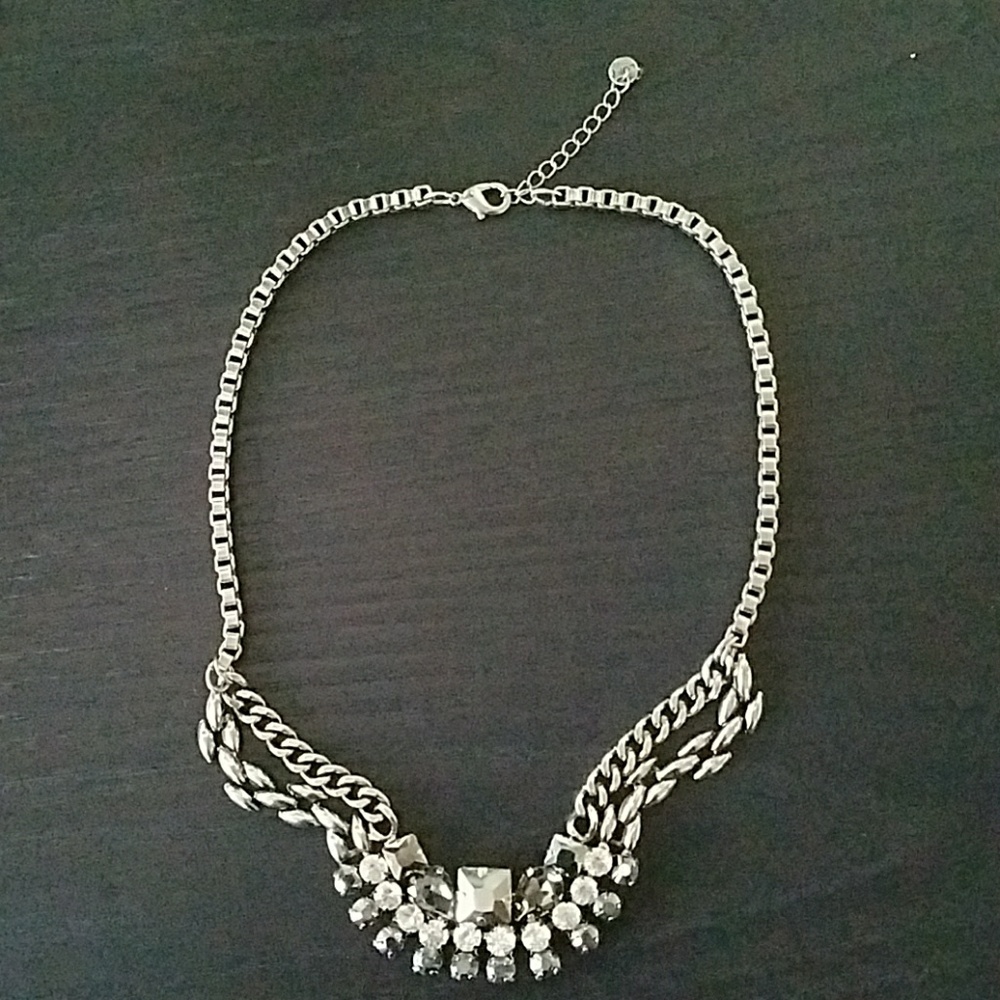 Loft necklace and smokey grey studs